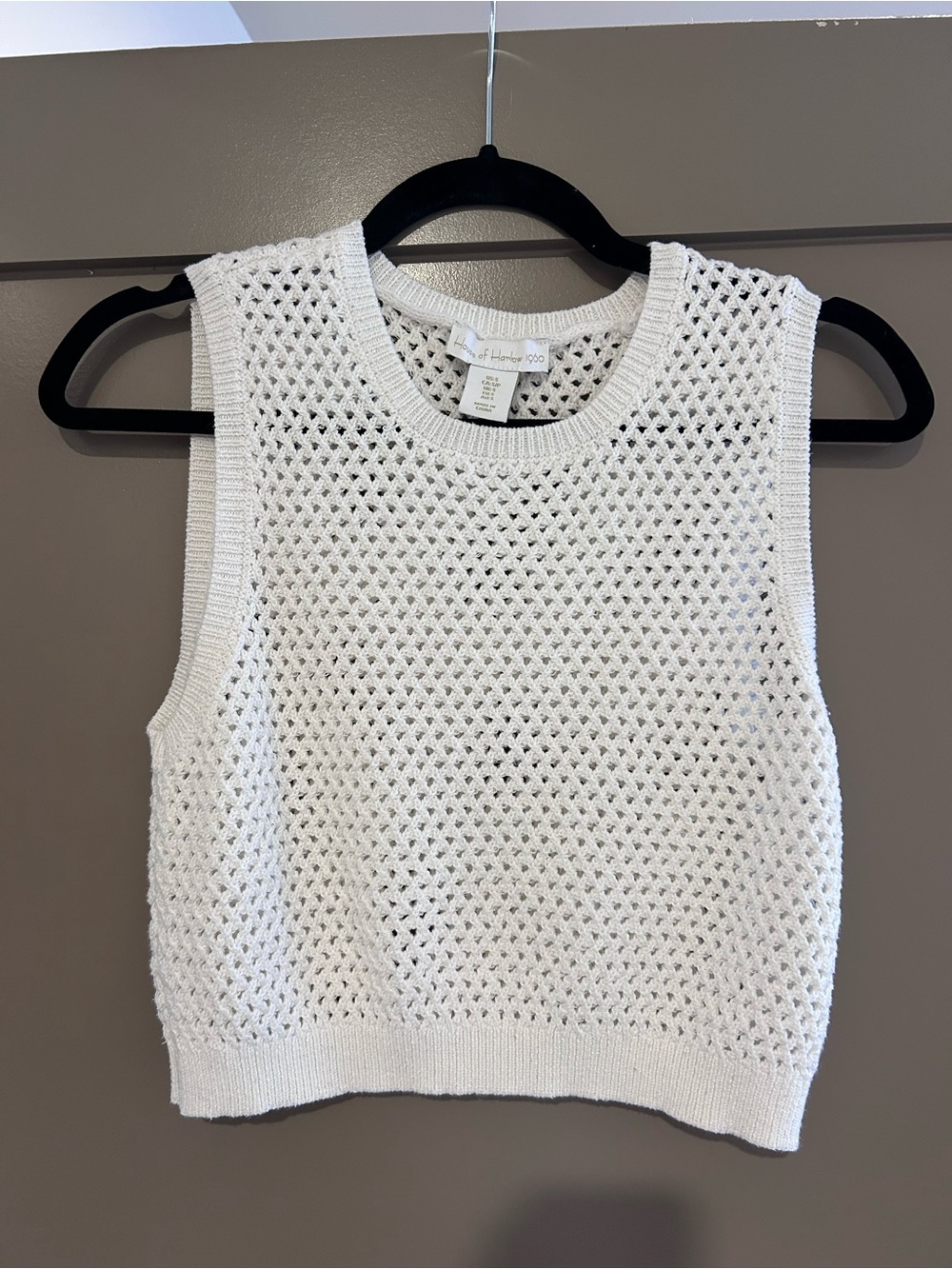 House of Harlow 1960 knit white tank top blouse